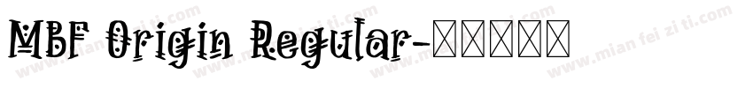 MBF Origin Regular字体转换